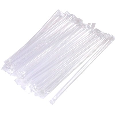 Трубочки bubble cup прямые, 12х240 мм, прозрачные, 250 шт