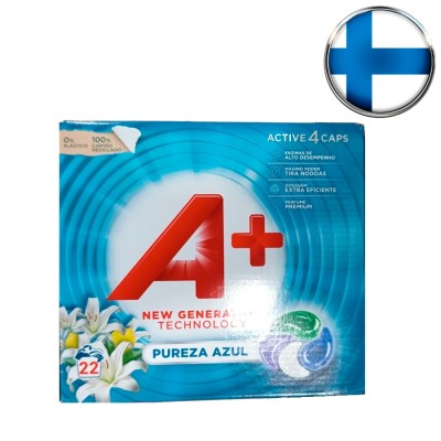 Капсулы для стирки A+ Ariel, 4in1 Pureza Azul, 22 шт