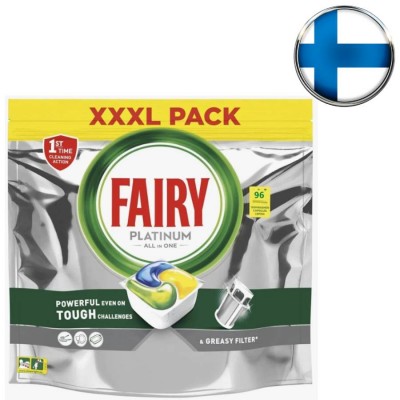 Капсулы для ПММ Fairy Platinum All in One, 96 шт