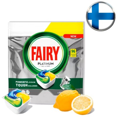 Капсулы для ПММ Fairy Platinum All in One, лимон, 96 шт