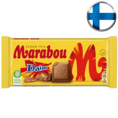 Шоколад молочный Marabou Daim с миндальным грильяжем, 200 г