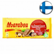 Шоколад молочный Marabou Schweizer not, с дробленым фундуком, 200 г