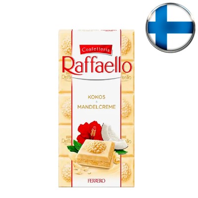 Шоколад молочный Raffaello с кокосом и миндалем, 90 г