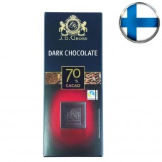 Шоколад темный J.D.Gross 70% темный шоколад, 125 г