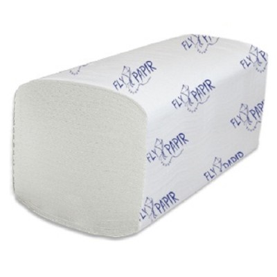 Полотенца бумажные FlyPapir Comfort V(ZZ)-сложение 200 листов, 2-слоя, белые