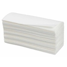 Полотенца бумажные Z-сложение 200 листов, 1-слой, белые