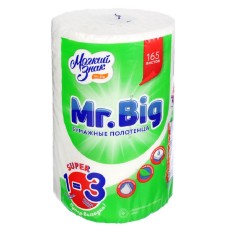 Полотенца бумажные Мягкий знак Mr. Big 1 рулон, 2-слоя, белые