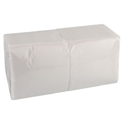 Салфетки бумажные 24x24 см, белые, 400 шт
