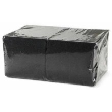 Салфетки бумажные 24x24 см, черные, 400 шт
