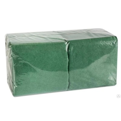 Салфетки бумажные 24x24 см, зеленые, 400 шт