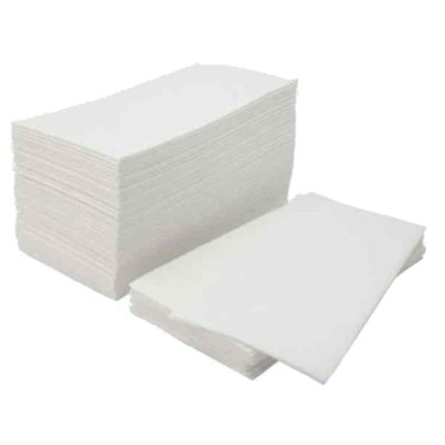 Салфетки бумажные 33x33 см, 2-х слойные, 1/8 сложение, белые, 200 шт