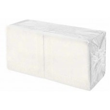 Салфетки бумажные 33x33 см, 2-х слойные, белые, 250 шт