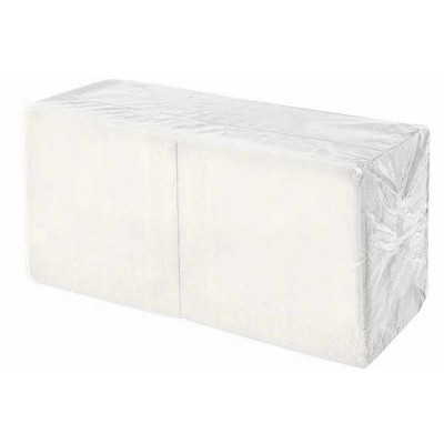 Салфетки бумажные 33x33 см, 2-х слойные, белые, 250 шт