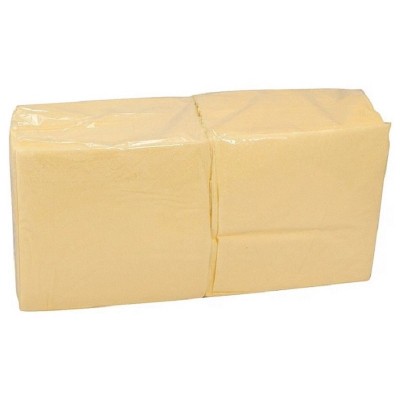 Салфетки бумажные 33x33 см, 2-х слойные, шампань, 200 шт