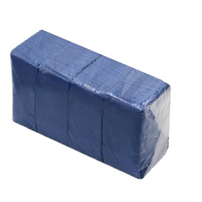 Салфетки бумажные 33x33 см, 2-х слойные, 1/8 сложение, синие, 200 шт