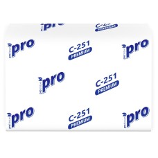 Салфетки бумажные V-сложение PROtissue 16x21 см, белые, 200 шт (С251)