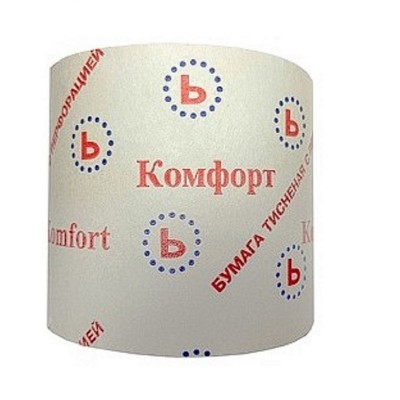 Туалетная бумага Комфорт, 1-слой, светло-серая
