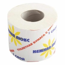 Туалетная бумага 54 м, 1-слой, белая