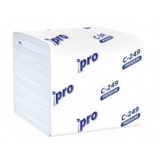 Туалетная бумага V-сложение PROtissue, 250 листов, 2-слоя, белая
