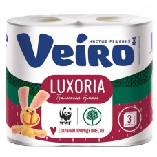 Туалетная бумага Veiro Luxoria/Veiro Elite,  4 рулона, 3 слоя, белая