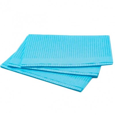 Салфетки ламинированные 2-х слойные 33х45 см, голубые, 500 шт
