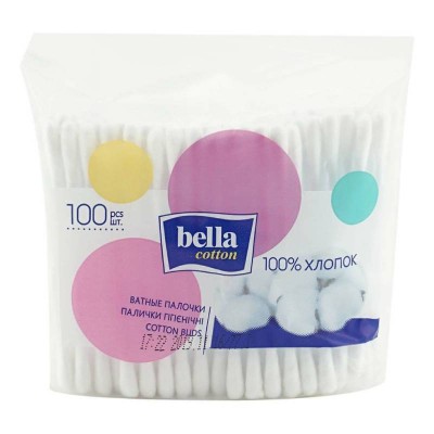 Ватные палочки Bella, косметические, 100 шт 