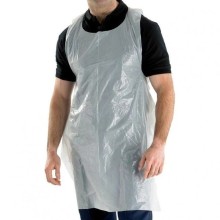 Фартук одноразовый ПНД, 80х120 см, белый, 50 шт