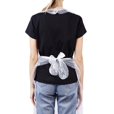 Фартук одноразовый ПНД, 68х110 см, белый, 100 шт