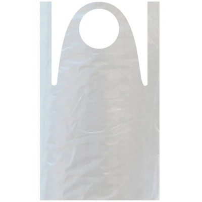 Фартук одноразовый ПНД, 68х104 см, белый, 100 шт