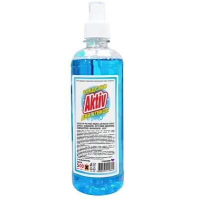 Средство для мытья стекол AKTIV, с помповым распылителем, 500 мл