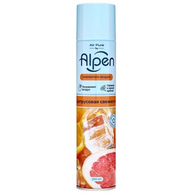 Освежитель воздуха Alpen, цитрусовая свежесть, 300 мл