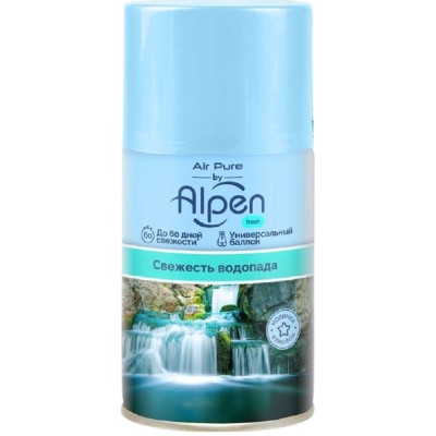 Освежитель воздуха Alpen, свежесть водопада, сменный блок, 250 мл Освежитель воздуха Alpen, свежесть водопада, сменный блок, 250 мл