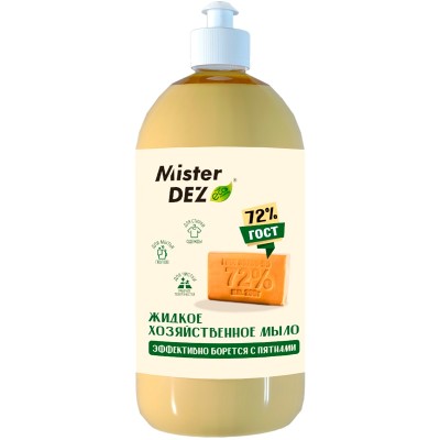 Мыло хозяйственное жидкое Mister DEZ Eco-Cleaning, 1000 мл Мыло хозяйственное жидкое Mister DEZ Eco-Cleaning, 1000 мл