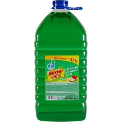 Средство для мытья полов Mister DEZ Eco-Cleaning, яблочный микс, 5 л Средство для мытья полов Mister DEZ Eco-Cleaning, яблочный микс, 5 л