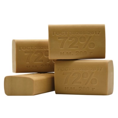 Мыло хозяйственное ММЗ/КМЗ, 72%, без обертки, 200 г