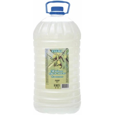 Крем-мыло жидкое Ingri, оливковое, 5 л