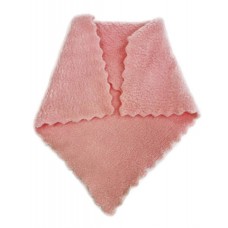 Салфетка из микрофибры плюш 30x30 см, розовая, 300 г/м2, без упаковки