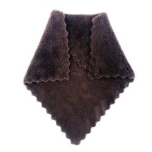 Салфетка из микрофибры плюш 30x30 см, шоколад, 300 г/м2, без упаковки
