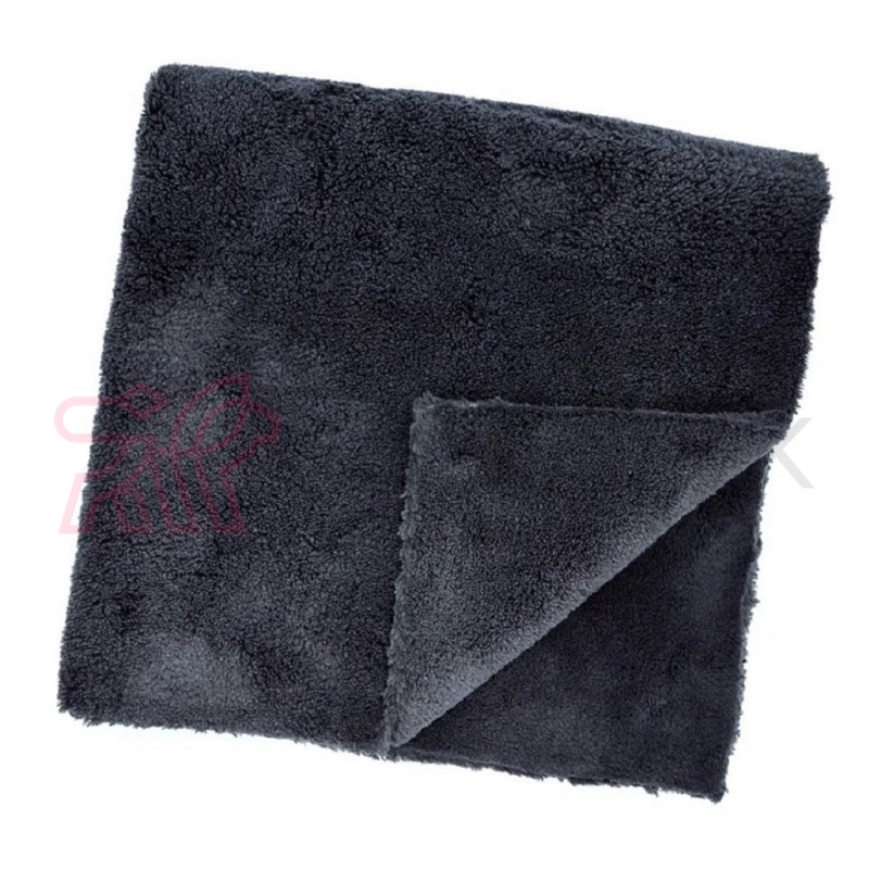 Салфетка из микрофибры плюш 40x40 см, черная, 450 г/м2, без упаковки Салфетка из микрофибры плюш 40x40 см, черная, 450 г/м2, без упаковки