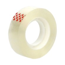 Клейкая лента канцелярская (скотч) 19 мм х 25 м, 35 мкм, прозрачная