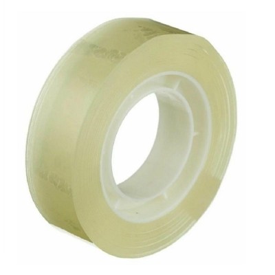 Клейкая лента канцелярская (скотч) 19 мм х 25 м, 35 мкм, прозрачная