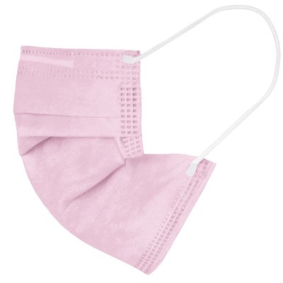 Маска медицинская СМЗ, четырехслойная, розовая, 100 шт