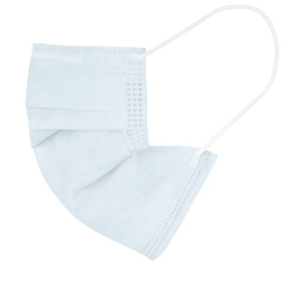 Маска медицинская СМЗ, трехслойная, голубая, 50 шт