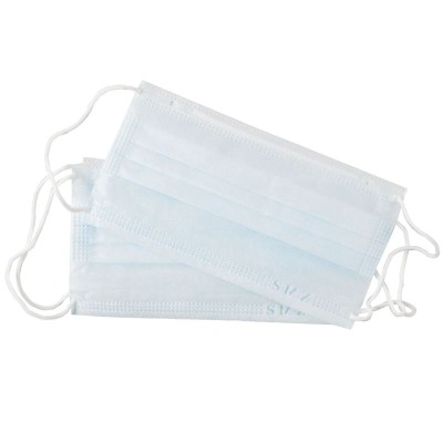 Маска медицинская СМЗ, трехслойная, голубая, 50 шт