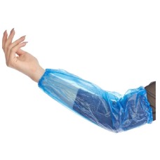 Нарукавники 40х22 см, полиэтиленовые, с двойной резинкой, голубые, 50 пар