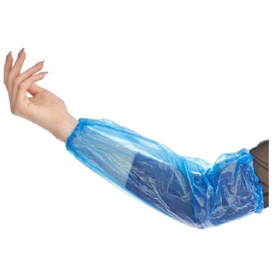 Нарукавники 40х22 см, полиэтиленовые, с двойной резинкой, голубые, 50 пар