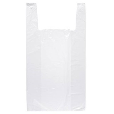 Пакет майка 28+14х50 см, белый, 14 мкм, ПНД, 100 шт Пакет майка 28+14х50 см, белый, 14 мкм, ПНД, 100 шт