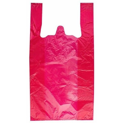 Пакет майка 24+12х42 см, розовый, 13 мкм, ПНД, 100 шт Пакет майка 24+12х42 см, розовый, 13 мкм, ПНД, 100 шт