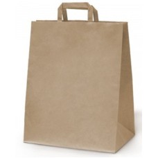 Крафт пакет бумажный 320х200х370 мм, 70г/м2, с плоскими ручками, 200 шт