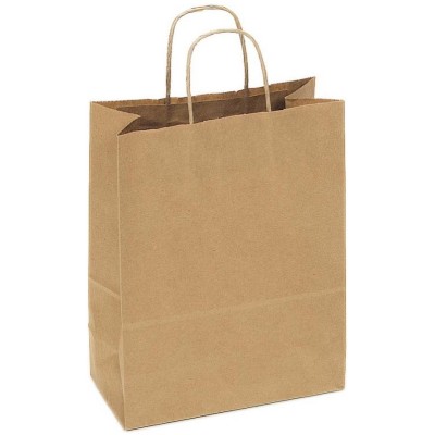 Крафт пакет бумажный 350х150х450 мм, 70г/м2, с кручеными ручками, 250 шт